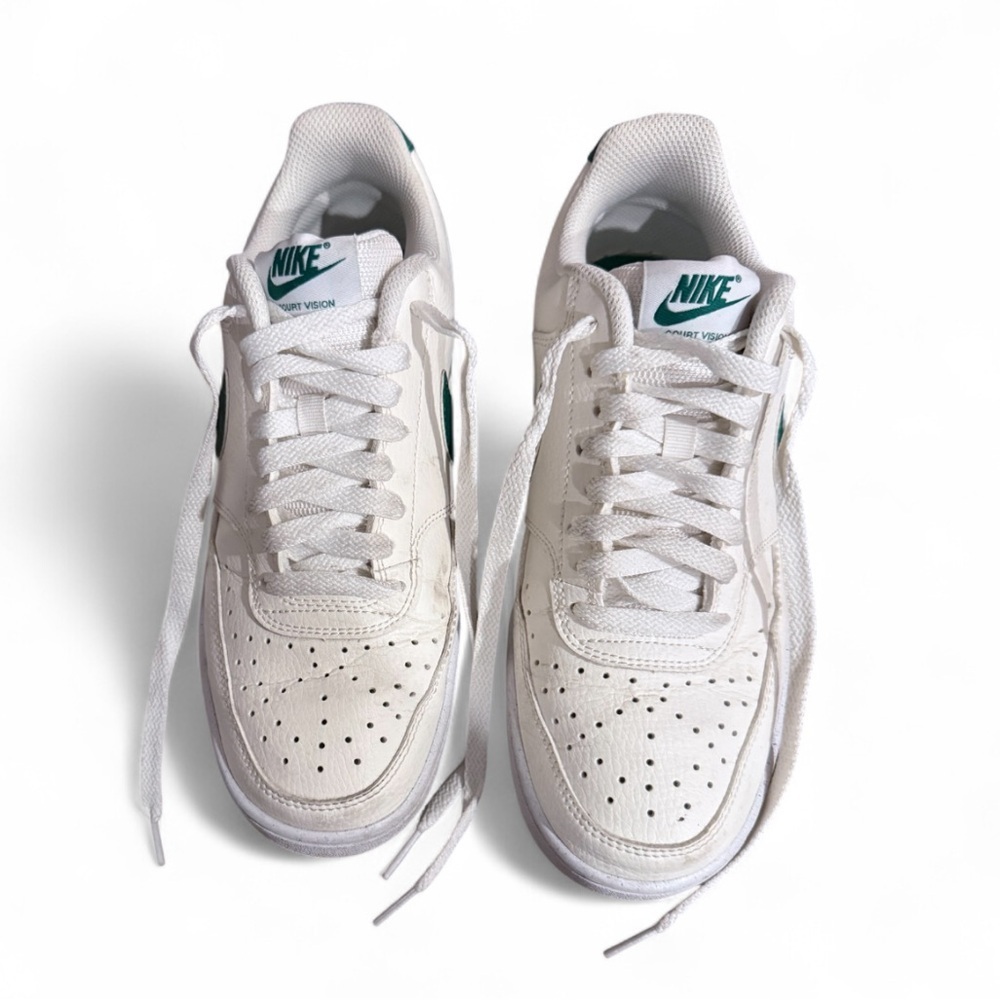 Women’s Nike Court Vision Low | Green & White​​